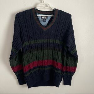 Vintage 90s Woods and Gray Sweater Size large v-neck